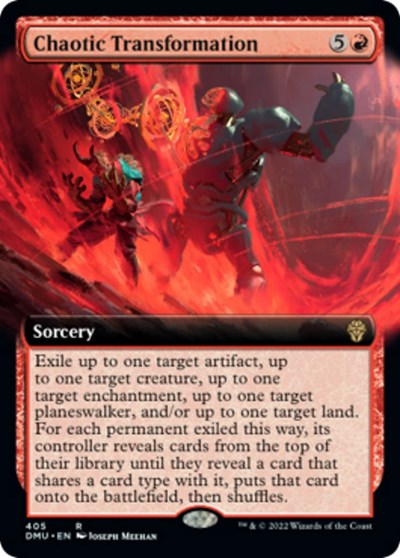 Chaotic Transformation Extended Art (DMU) #405 Rare Dominaria United Magic: The Gathering: 2022