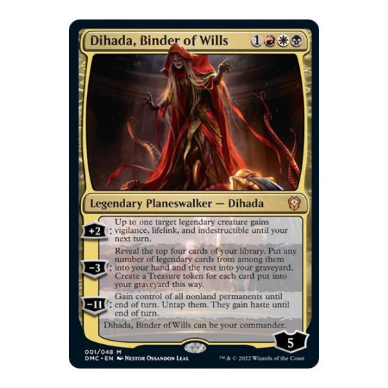 Dihada Binder of Wills (DMC) #1 Mythic Rare (Foil Near Mint) Commander: Dominaria United Magic: The Gathering: 2022