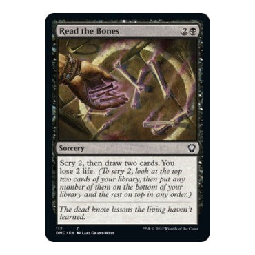 Read the Bones (DMC) #117 Common (Lightly Played) Commander: Dominaria United Magic: The Gathering: 2022