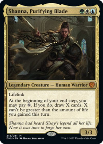 Shanna Purifying Blade (DMU) #218 Mythic Rare (Near Mint) Dominaria United Magic: The Gathering: 2022