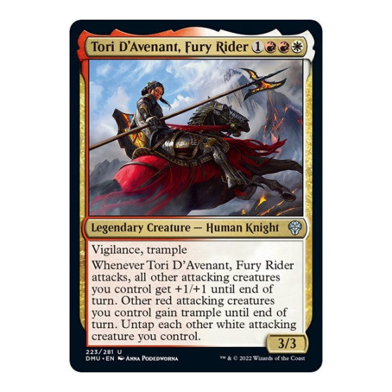 Tori D'Avenant, Fury Rider (DMU) #223 Uncommon Dominaria United Magic: The Gathering: 2022
