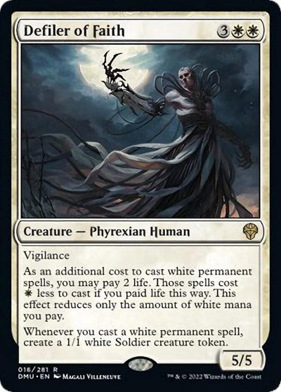 Defiler of Faith (DMU) #16 Rare (Lightly Played) Dominaria United Magic: The Gathering: 2022