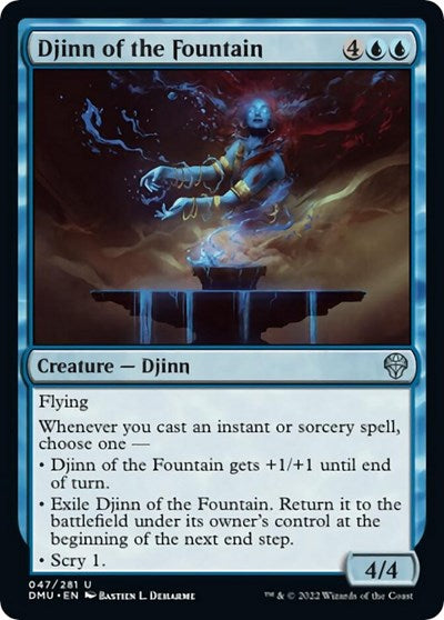 2022 Magic: Dominaria United (DMU) - Djinn of the Fountain (#47, Uncommon)