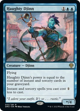 Haughty Djinn (DMU) #52 Rare (Lightly Played) Dominaria United Magic: The Gathering: 2022