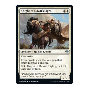 Knight of Dawns Light (DMU) #23 Uncommon Dominaria United Magic: The Gathering: 2022