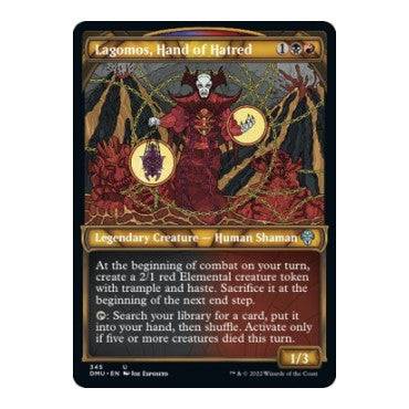Lagomos Hand of Hatred Textured Foil (DMU) #345 Uncommon (Foil Near Mint) Dominaria United Magic: The Gathering: 2022