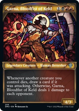 Garna Bloodfist of Keld Showcase (DMU) #299 Uncommon Dominaria United Magic: The Gathering: 2022