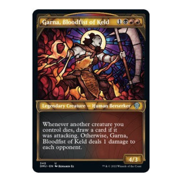 Garna Bloodfist of Keld Textured Foil (DMU) #340 Uncommon (Foil Near Mint) Dominaria United Magic: The Gathering: 2022