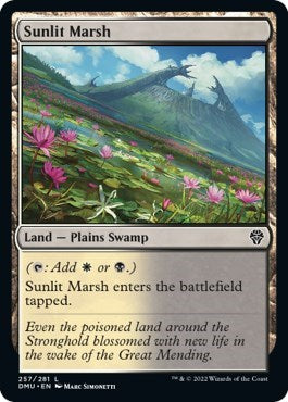 2022 Magic: Dominaria United (DMU) - Sunlit Marsh (#257, Land) (Lightly Played)