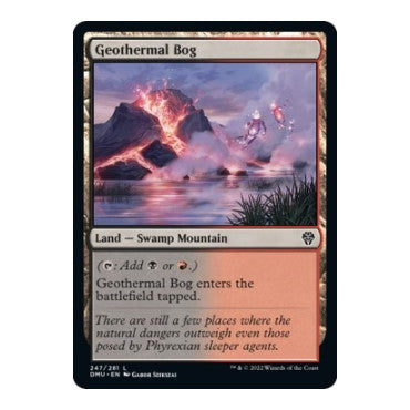 Geothermal Bog (DMU) #247 Land (Lightly Played) Dominaria United Magic: The Gathering: 2022