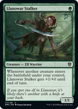 2022 Magic: Dominaria United (DMU) - Llanowar Stalker (#171, Common)