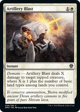 Artillery Blast (DMU) #6 Common (Foil Lightly Played) Dominaria United Magic: The Gathering: 2022