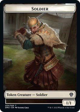 Soldier Token (DMU) #4 T (Moderately Played) Dominaria United Magic: The Gathering: 2022