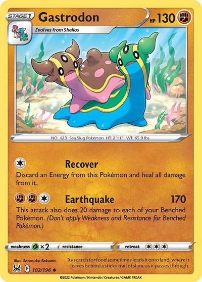 Gastrodon (SWSH11) #102/196 Uncommon (Reverse Holofoil Lightly Played) SWSH11: Lost Origin Pokemon: 2022
