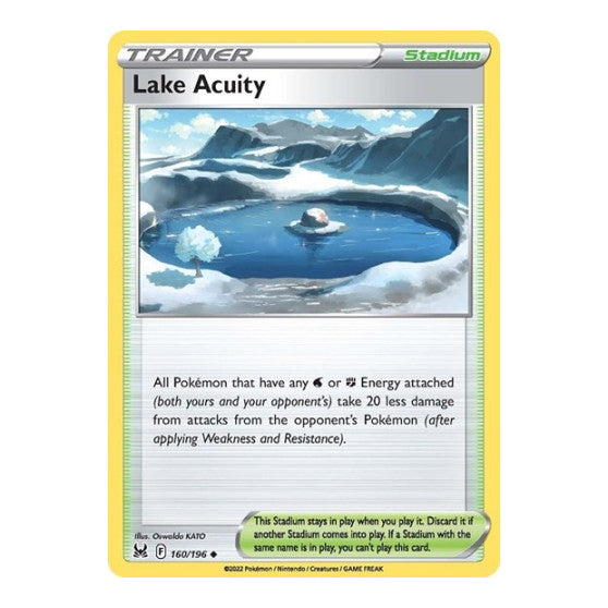 Lake Acuity (SWSH11) #160/196 Uncommon (Moderately Played) SWSH11: Lost Origin Pokemon: 2022