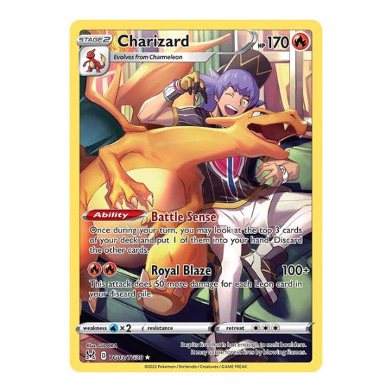 Charizard (SWSH11: TG) #TG03/TG30 Ultra Rare SWSH11: Lost Origin Trainer Gallery Pokemon: 2022
