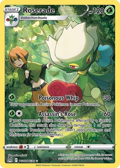 Roserade (SWSH11: TG) #TG02/TG30 Ultra Rare SWSH11: Lost Origin Trainer Gallery Pokemon: 2022