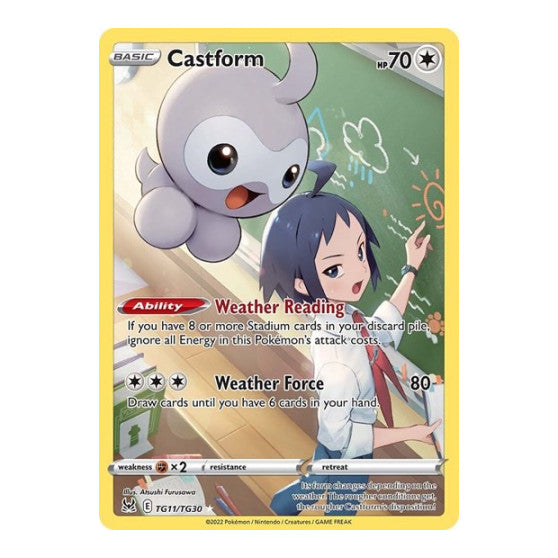 Castform (SWSH11: TG) #TG11/TG30 Ultra Rare (Holofoil Near Mint) SWSH11: Lost Origin Trainer Gallery Pokemon: 2022