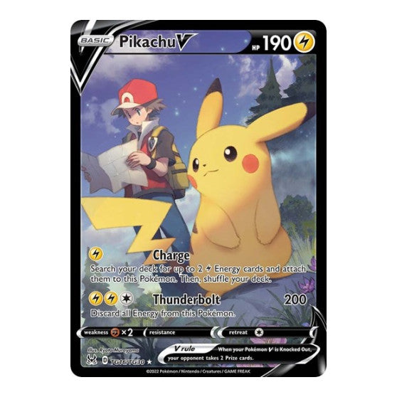 Pikachu V (SWSH11: TG) #TG16/TG30 Ultra Rare (Holofoil Damaged) SWSH11: Lost Origin Trainer Gallery Pokemon: 2022