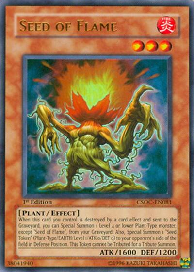Seed of Flame (CSOC) #CSOC-EN081 Ultra Rare (Unlimited Near Mint) Crossroads of Chaos YuGiOh: 2008