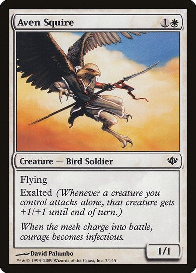 Aven Squire (CON) #3 Common (Lightly Played) Conflux Magic: The Gathering: 2009