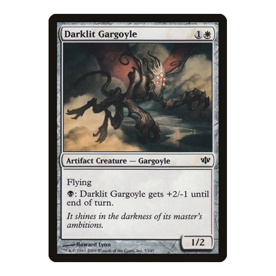 Darklit Gargoyle (CON) #7 Common (Moderately Played) Conflux Magic: The Gathering: 2009