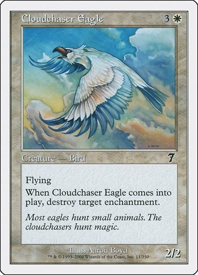 Cloudchaser Eagle (7ED) #11 Common (Heavily Played) 7th Edition Magic: The Gathering: 2001