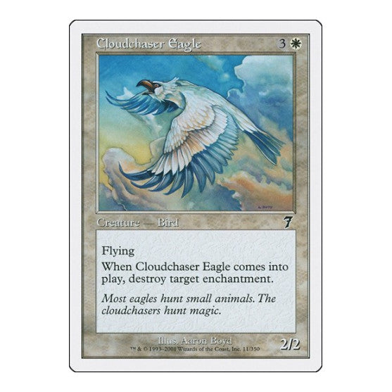 Cloudchaser Eagle (7ED) #11 Common (Heavily Played) 7th Edition Magic: The Gathering: 2001