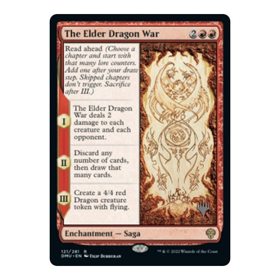 The Elder Dragon War (PPDMU) #121 Rare (Foil Lightly Played) Promo Pack: Dominaria United Magic: The Gathering: 2022