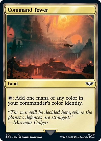 Command Tower 272 (40K) #272 Common (Lightly Played) Universes Beyond: Warhammer 40,000 Magic: The Gathering: 2022