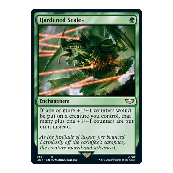 Hardened Scales (40K) #215 Rare (Lightly Played) Universes Beyond: Warhammer 40,000 Magic: The Gathering: 2022