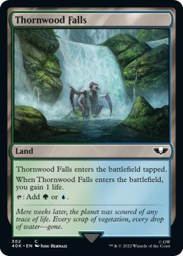 Thornwood Falls (40K) #302 Common (Lightly Played) Universes Beyond: Warhammer 40,000 Magic: The Gathering: 2022