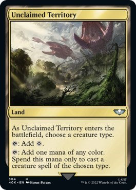 Unclaimed Territory (40K) #304 Uncommon (Lightly Played) Universes Beyond: Warhammer 40,000 Magic: The Gathering: 2022