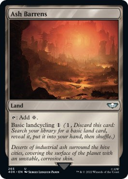 Ash Barrens (40K) #265 Uncommon (Lightly Played) Universes Beyond: Warhammer 40,000 Magic: The Gathering: 2022