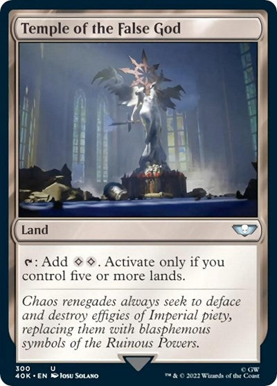 Temple of the False God (40K) #300 Uncommon (Lightly Played) Universes Beyond: Warhammer 40,000 Magic: The Gathering: 2022