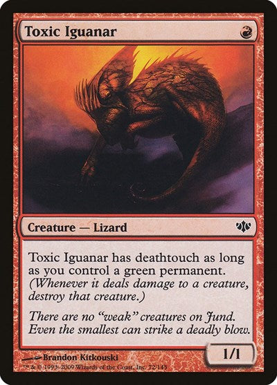 Toxic Iguanar (CON) #72 Common (Moderately Played) Conflux Magic: The Gathering: 2009