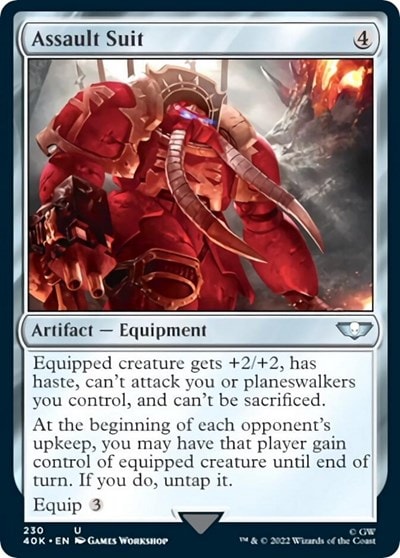 Assault Suit (Surge Foil) (40K) #230 Uncommon (Foil Near Mint) Universes Beyond: Warhammer 40,000 Magic: The Gathering: 2022