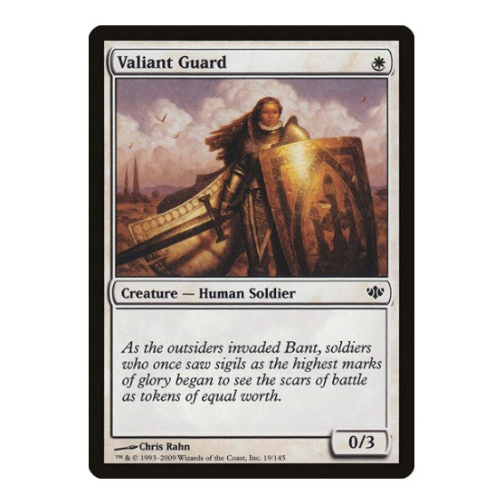 Valiant Guard (CON) #19 Common (Lightly Played) Conflux Magic: The Gathering: 2009