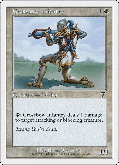 Crossbow Infantry (7ED) #12★ Common (Moderately Played) 7th Edition Magic: The Gathering: 2001