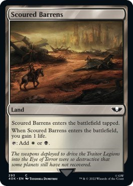 Scoured Barrens (40K) #293 Common (Lightly Played) Universes Beyond: Warhammer 40,000 Magic: The Gathering: 2022