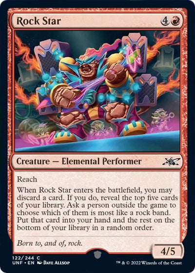 Rock Star (UNF) #122 Common (Lightly Played) Unfinity Magic: The Gathering: 2022