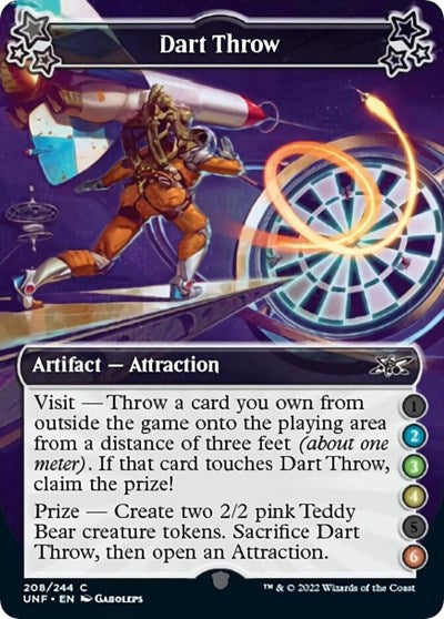 Dart Throw 2 3 4 6 (UNF) #208a Common (Lightly Played) Unfinity Magic: The Gathering: 2022