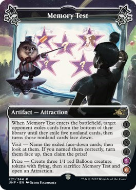 Memory Test 5 6 (UNF) #221b Rare Unfinity Magic: The Gathering: 2022