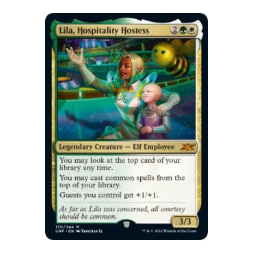 Lila Hospitality Hostess (UNF) #170 Mythic Rare (Foil Lightly Played) Unfinity Magic: The Gathering: 2022