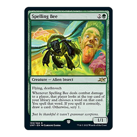 Spelling Bee (UNF) #155 Rare Unfinity Magic: The Gathering: 2022