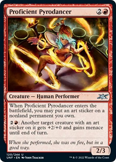 Proficient Pyrodancer (UNF) #120 Uncommon (Lightly Played) Unfinity Magic: The Gathering: 2022