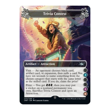 Trivia Contest (2-5-6) (UNF) #233 Uncommon (Foil Lightly Played) Unfinity Magic: The Gathering: 2022