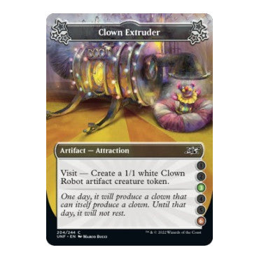 Clown Extruder (3-6) (UNF) #204 Common (Foil Lightly Played) Unfinity Magic: The Gathering: 2022