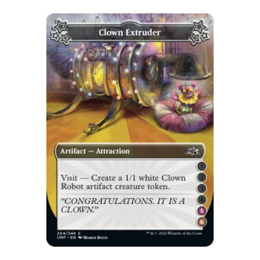 Clown Extruder (5-6) (UNF) #204 Common (Foil Lightly Played) Unfinity Magic: The Gathering: 2022