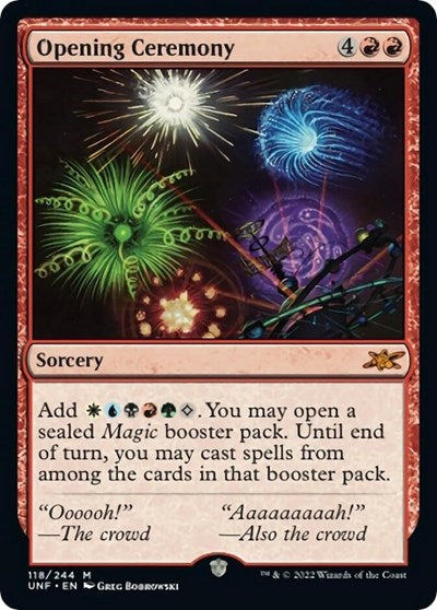 Opening Ceremony (UNF) #118 Mythic Rare (Lightly Played) Unfinity Magic: The Gathering: 2022